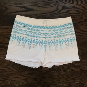 J. McLaughlin Embroidered Shorts